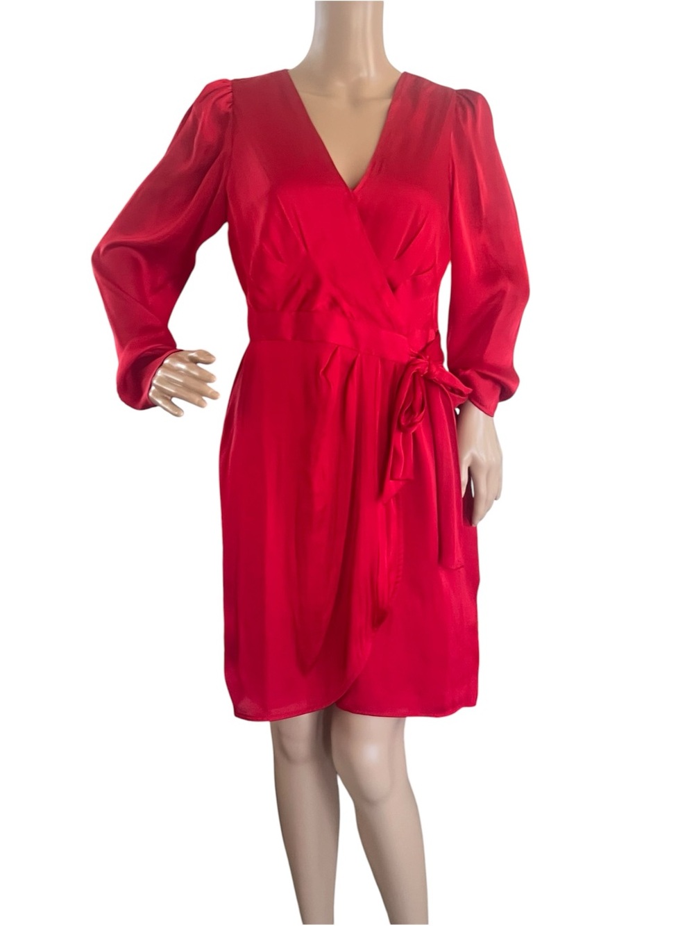 Banana Republic Red Wrap Dress with Waist Tie